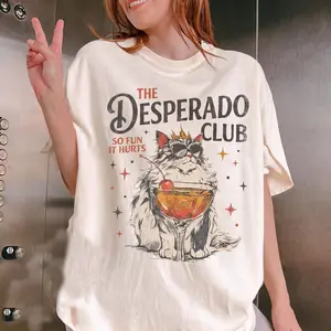 The Desperado Club Tshirt, Funny Cat Graphic Tee, Mama Needs a Night Off, Dungeon Crawler Carl Unisex Shirt