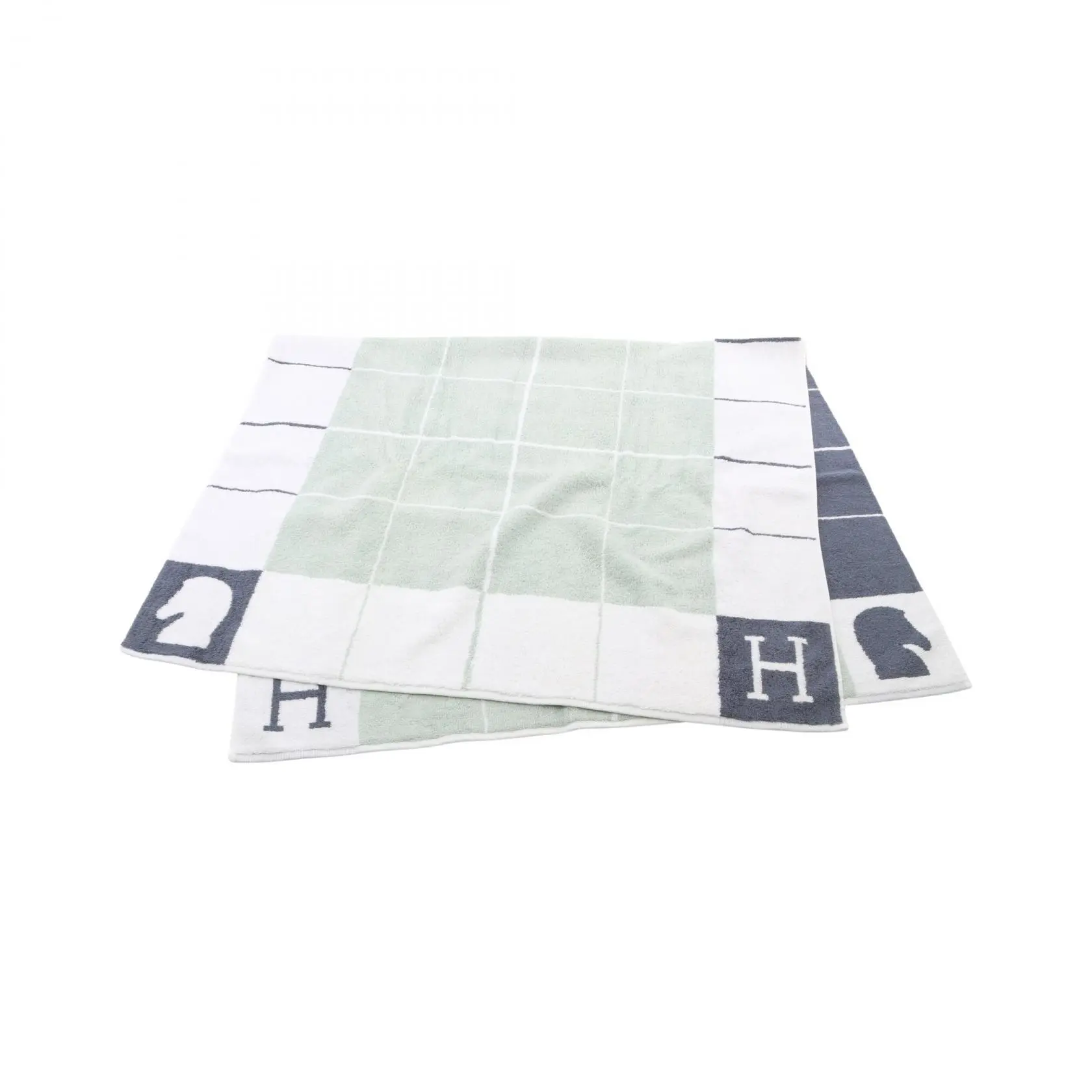 Pre-owned HERMÈS Cotton Small Leather Goods Hermes Avalon Bath Towel