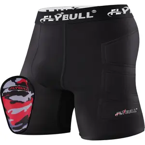 Boys Youth Padded Sliding Shorts with Soft Protective Athletic Cup for Baseball Football Lacrosse Hockey