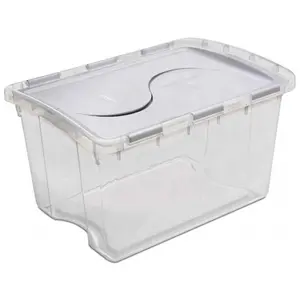 Sterilite 48 Qt Rectangle All-Purpose Hinged Lid Storage Box (19148006) – Home Organizer for Supplies, Storage Holder & Rack