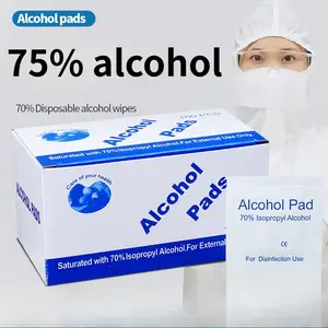 Disposable 75% Alcohol Swab for Wound Disinfection, Essential First Aid Box Supplies, Home Disaster Preparedness, Medical Consumables