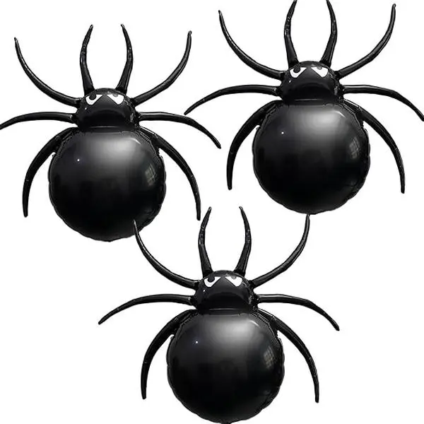 3Pcs Halloween Spider Balloon 32.5" Christmas Spider Balloons New Year Decor Ballon Party Decoration