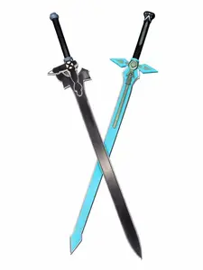 Kinstore 43" Fantasy SAO Kirito PU Foam Sword for Cosplay Art Online PU Elucidator Dark Repulsor Sword Replica