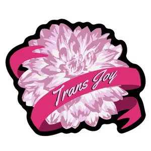 Trans Joy Dahlia Sticker