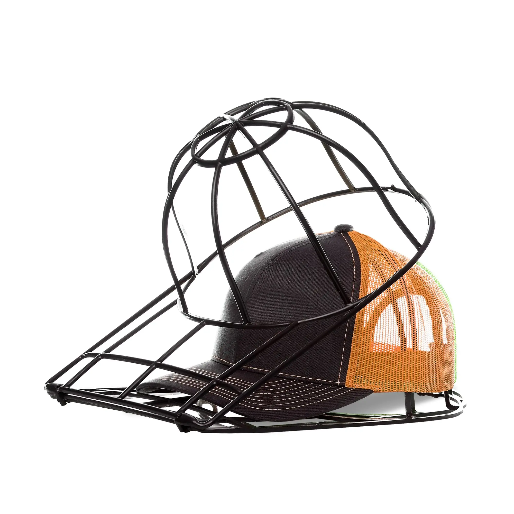 Ballcap Buddy Cap Washer-Hat Washer Now Endorsed by Shark Tank - The Original Patented Baseball Cap Cleaner Cage/Frame/Shaper for Flat Billed and Curved Caps - New NEON Green - Made in USA Accessories Laundry