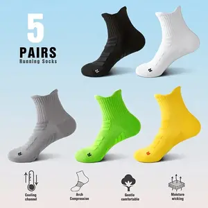 Menswear Preppy Striped Cotton Ankle Socks (9-12), Mens Activewear Athletic Socks with Terry Cloth Soles, Anti-Slip, Breathable, Shock-Absorbing, Machine Washable for All Seasons