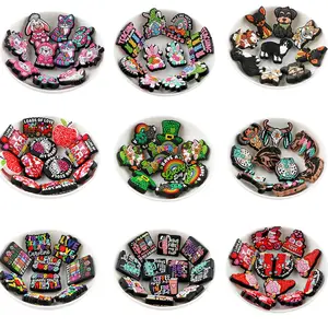 Silicone Beads Kit, 5 Counts/set Colorful Cartoon Beads, DIY Beading Supplies for Bracelet Necklace Earrings Pendant Pendant Making, Handmade Crafts