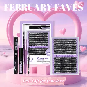 3D 70D+90D Kit l B&Q 280pcs Lighter&Thick Volume Lash Clusters,D-Curl,Lash Bond Seal (10-18MIX) for DIY Lashes Extension Lash Stacking,Waterproof Long Lasting Makeup Cosmetic Outdoorfun Vacation Eyelash Tools