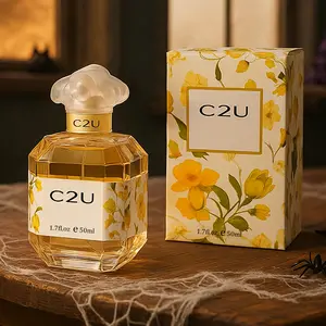 C2U 1.7 fl oz 50ml Fresh Lemon & Gardenia Fragrance Perfume Spring Blossom Lasting Scent Valentine's Day Gift Citrus Aromatic Edp Spray