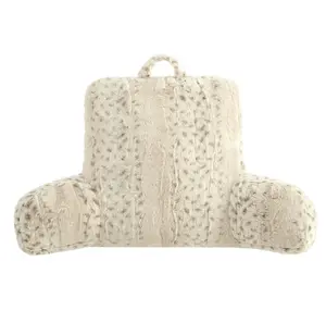 Snow Leopard Faux Fur Backrest Pillow, 23"x 30" - Soft Furnishings for Your Home