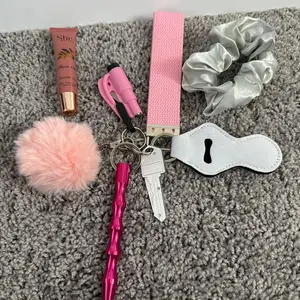 Pink/Silver Keychain