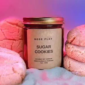 Sugar Cookies Scented Candle | Sweet Bakery Scented | Vanilla Notes | Coconut Soy Based Candle 9oz