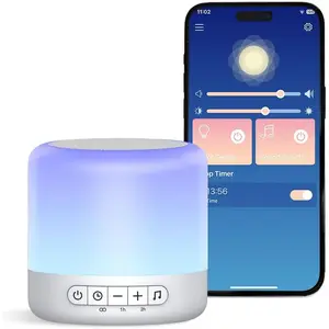 SQ-ADE017 Sound Machine Baby White Noise Machine for Sleeping,Toddler Sleep Trainer with 30 Soothing Sounds 12 Night Light,Timers, App Remote Control,Night Light Sleep Machine for Nursery Kid