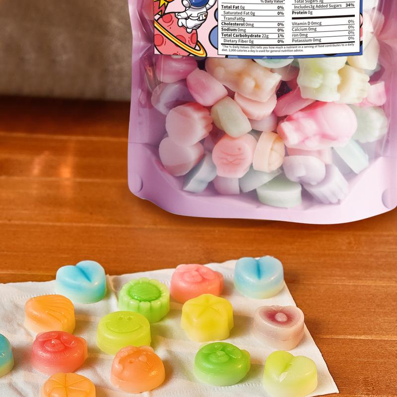 【Refresh & Upgrade】GummyGlow Wax Candy 12oz Filled Variety Flavor Jam,Contains 55-65 fun shape candies and 5 flavors, Retro party snacks,tiktok viral candy.