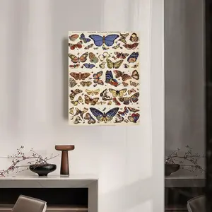 Painting Calligraphy Minimalist Inner Butterfly Frame Painting Vintage Chart Elevate Your Space Collection Light And Luxury Inner Frame Insects Decor Create a Premium Home Vibe No Drilling Needed Easy to Hang HD Art Inner Frame
