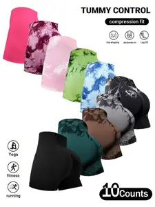Women's tight shorts are highly elastic, quick-drying and close-fitting. They are breathable, sweat-absorbent and extremely comfortable. There are multiple colors to choose from. They can be matched with mountain climbing, running and cycling.