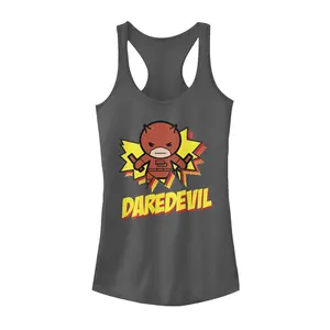 Juniors Womens Marvel Daredevil Cartoon Racerback Tank Top