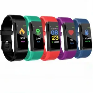 115plus Smart Watch Men Women Fitness Tracker Sport Watch Waterproof Smartwatch Heart Rate Blood Pressure Monitor Smart Band