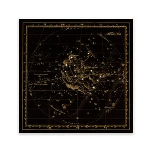 Gemini Zodiac Sign Art, Old Russian Astronomy Chart, Star Constellation Illustration