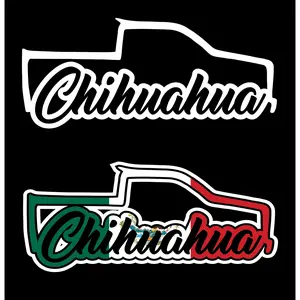 Chihuahua Decal Troka Silhouette letters Decal Car Window Laptop Map Vinyl Sticker Mexico CHIH Mx Estado Trokas decal