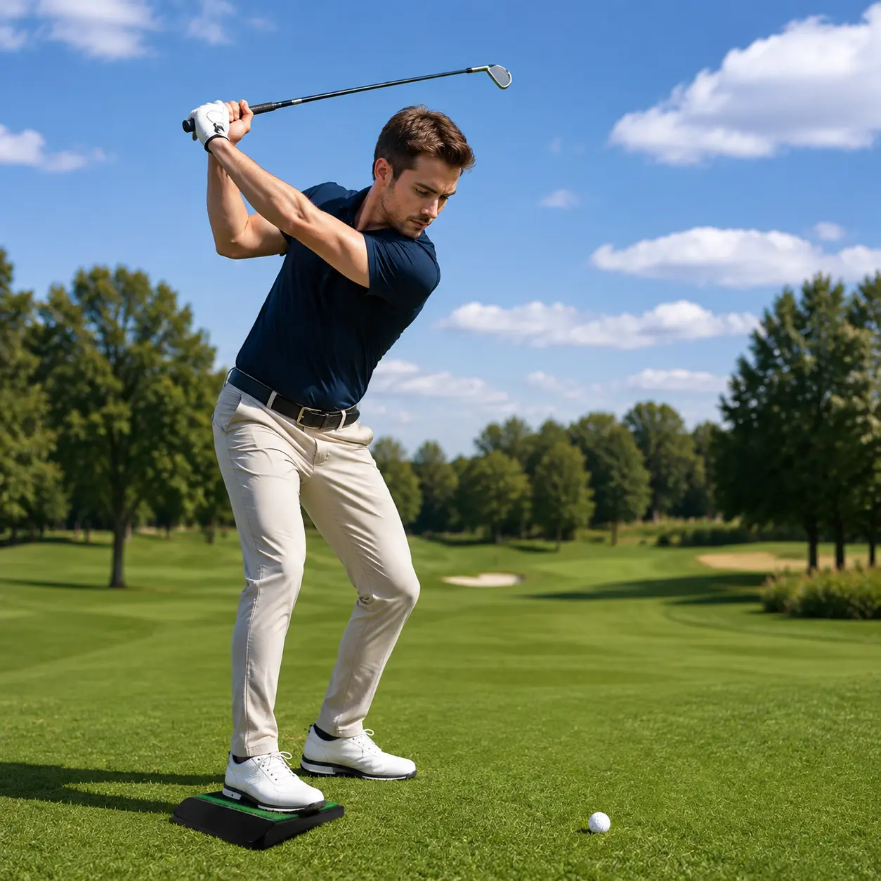 Golf Swing Training Aid, Golf Practice Foot Pedal, Swing Posture Trainer, Weight Shift Practice Tool, Anti Slip Golf Training Equipment, Balance Practice Device for Beginners, Golf Swing Motion Trainer, Portable Golf Accessories for Home Course Practice