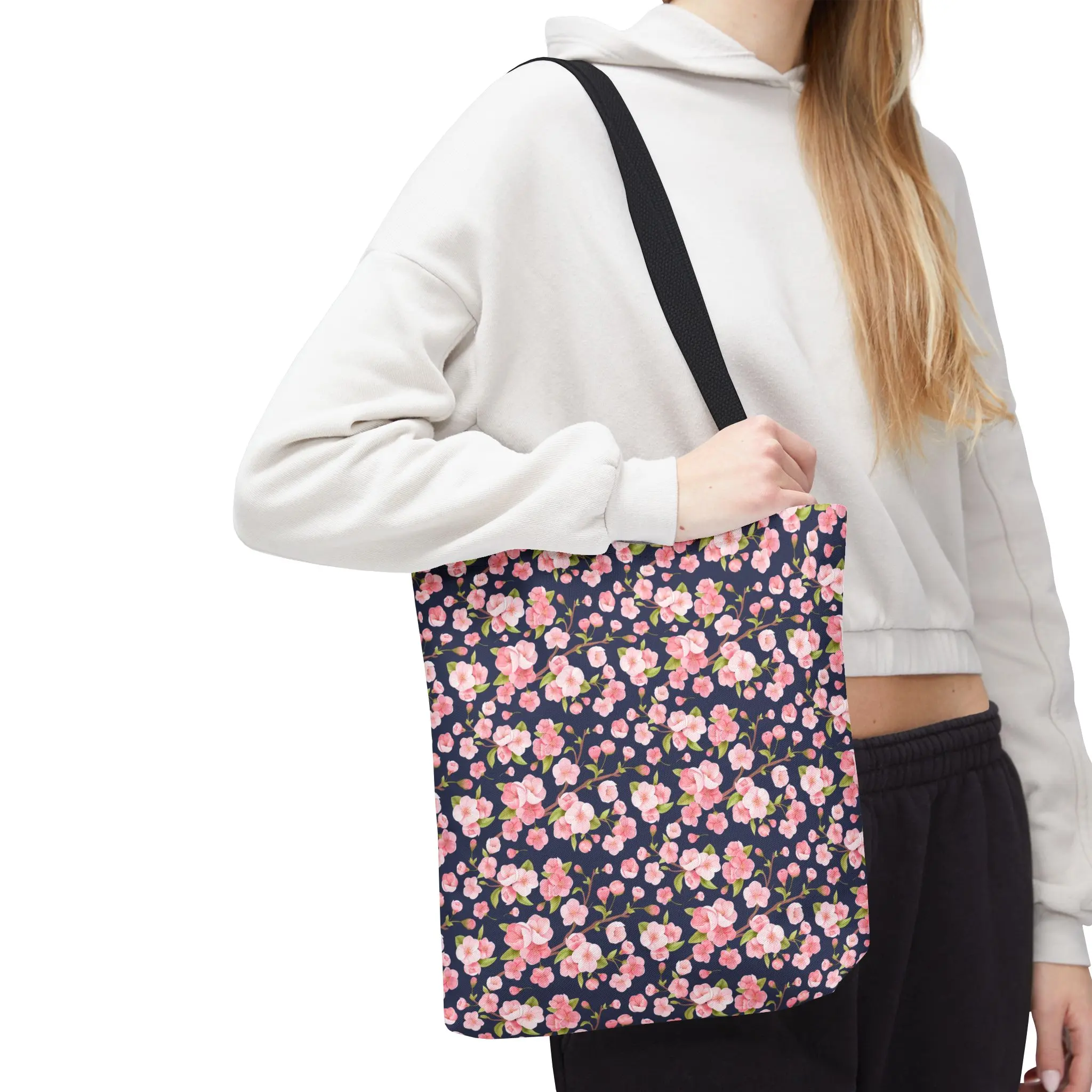 Cherry Blossom Print Tote Bag | Floral Sakura Bag