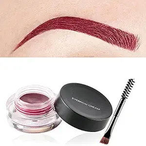 12 Color Eyebrow Cream Colorful Smooth Eyebrow Pomade Gel Long Lasting Waterproof Eyeliner Gel Eye Brow Makeup Cosmetics with Eyebrow Brush (09 Wine)
