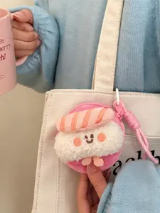 Adorable Salmon Sushi Plush Keychain, Cute Rice Ball Doll Pendant, Soft Stress Relief Japanese Food Toy, Women's Bag Accessory Gift