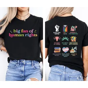 100% Cotton Big Fan Of Human Rights Shirt, FDT Shirt, Human Rights Shirt, Equality Shirt, Social Justice Tee, Political Protest Shirt, Unisex Activist Shirt
