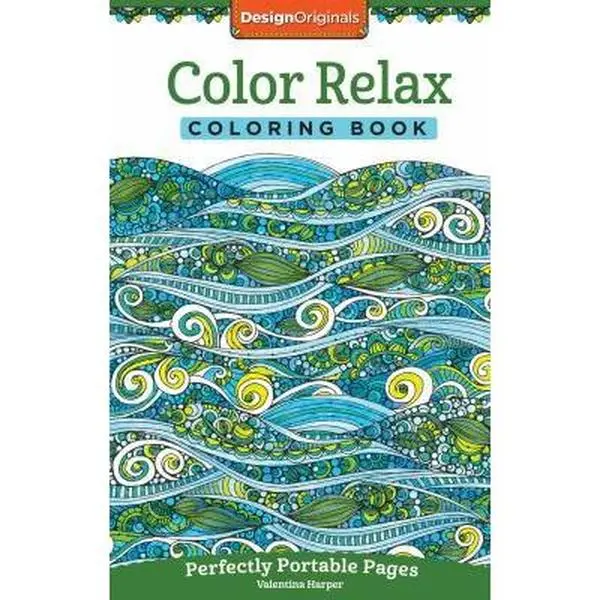 USED Book - Color Relax Coloring Book: Perfectly Portable Pages by Harper, Valentina (Paperback) - english
