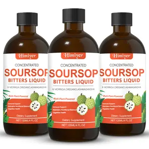 SOURSOP BITTERS LIQUID - Herbal Supplement, Gut Health Support - High-concentration natural formula, rich in Moringa, Oregano, and Ashwagandha, suitable for those with sensitive stomachs. Multi-plant energy, sugar-free vegan formula, boosts vitality.
