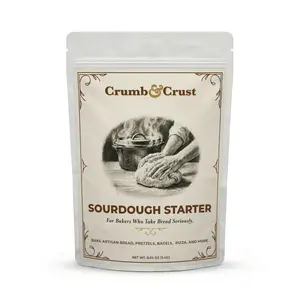 Crumb & Crust Premium Dehydrated Sourdough Starter Culture with Live Active Cultures for Artisan Bread Baking, Natural Fermentation, Non-GMO, Made in USA