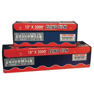 Boardwalk BWK 7202 Disposable Cookware PVC Food Wrap Film Roll, 12 in. x 2000'