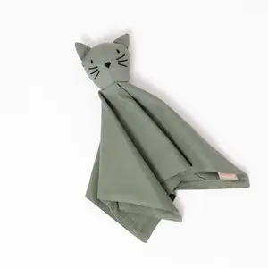 WildBird Linen Lovey Kitten - Soft Adorable Cuddly Baby Soother - Huggable Snuggle Companion for Babies