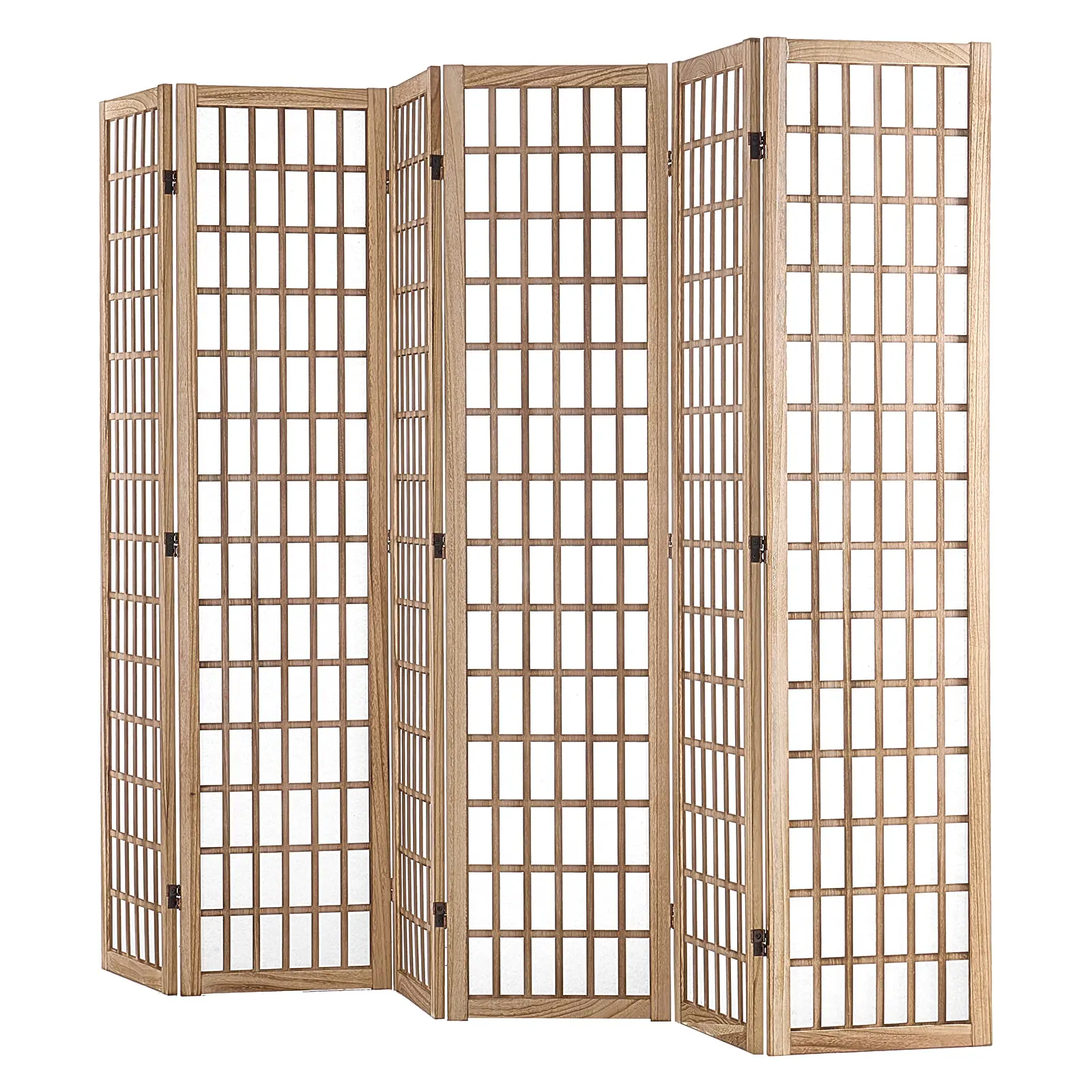 【summerfinds】VEVOR Room Divider, 6 Panel Japanese Room Divider, Wood Folding Privacy Screen Indoor, Japanese Partition Dividers Portable Decoration Screens, for Room Separation Home Office Restaurant & Bedroom