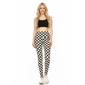 Checkered Black and White Plus Size Leggings