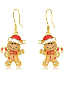 S925 Sterling Silver Dangle Earrings, Christmas Snowman Design, Perfect Gift for Friends, Birthday Halloween Xmas Jewelry Present