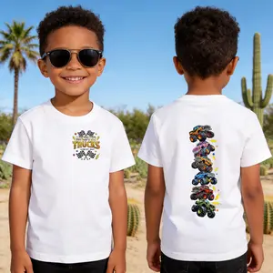 Monster Truck Are My Jam Kids Summer T-Shirt Little Car Lover Gifts Girls Boys Mystery Cotton Tees