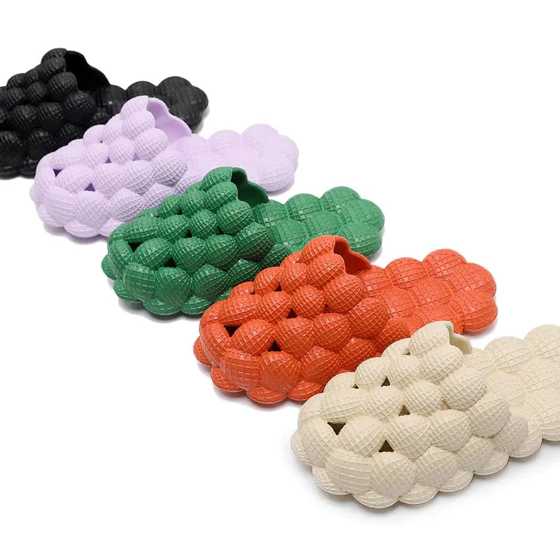 Cloud Cluster Bubble Slides – Funny Charm Slipper Set for Maximum Cozy Chaos