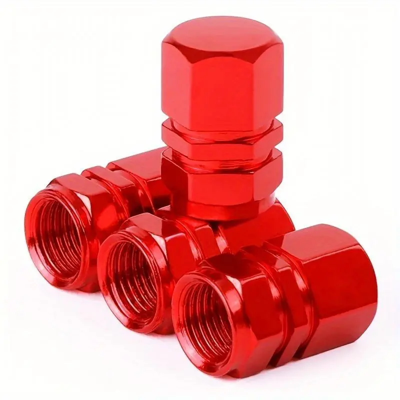 4pcsCar Tire Valve Caps Aluminum Alloy Car Wheel Tire Valve Caps Dustproof Car Motorcycle Truck Bike For USA AIR Valve Caps Car Accessories Car Parts