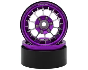 TLHTWHEEL-64 Treal Hobby Type A 1.9'' Spoked Beadlock Wheels (Purple) (2)