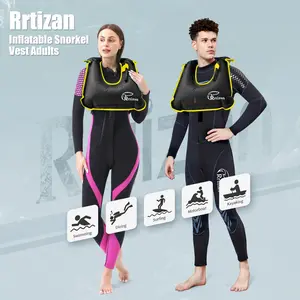 Rrtizan Snorkel Vest, Adults Portable Inflatable Swim Breathablefor Vest Buoyancy Aid Swim Jackets  Men & Women