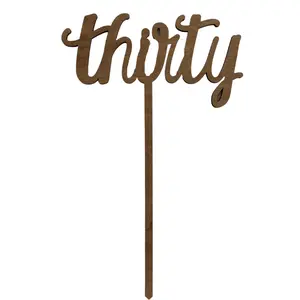 CALLIGRAPHY NUMBER CAKE TOPPER - THIRTY