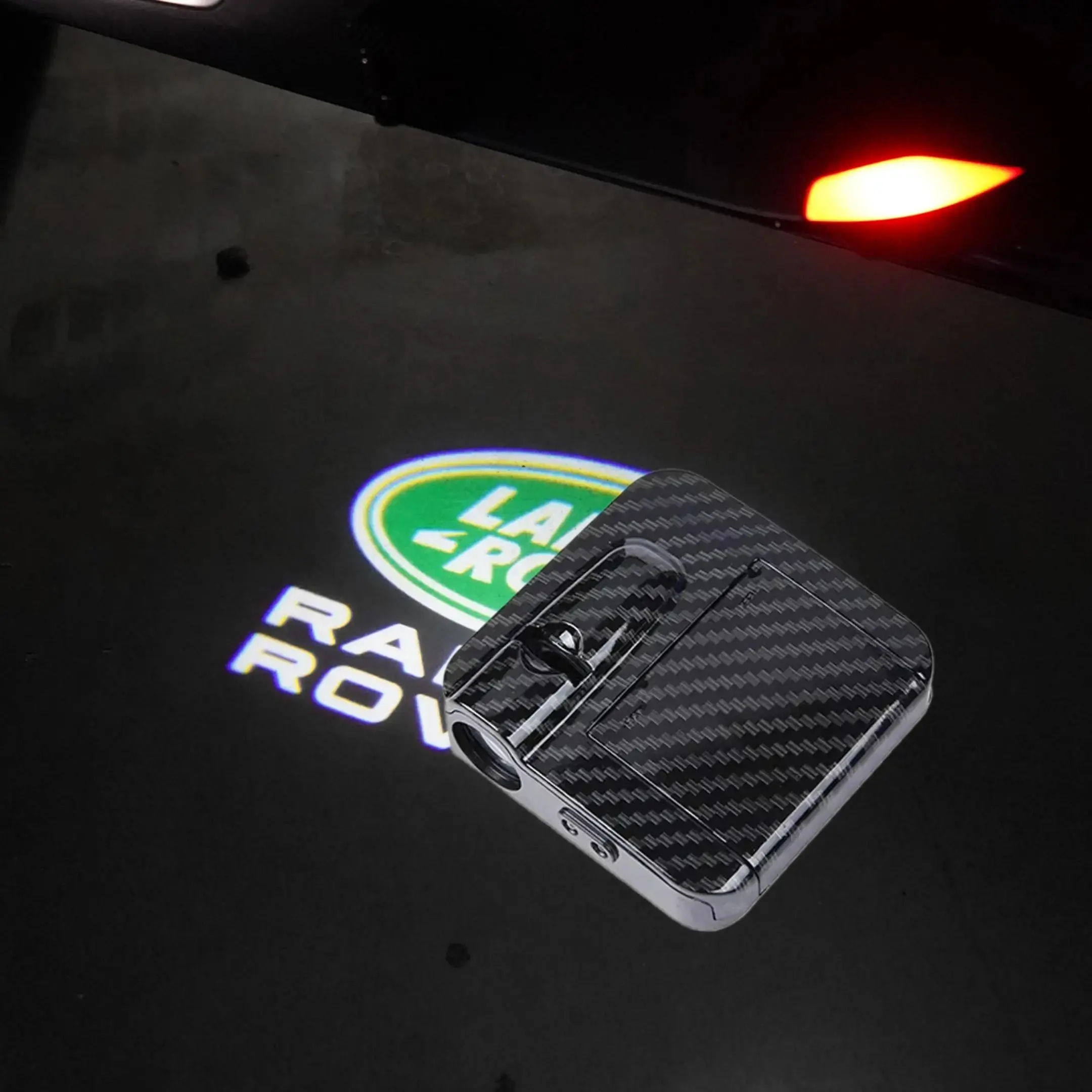 2Pcs 3D Laser Logo Door Welcome Lights for Land Rover, Wireless Infrared Sensor, Drill-Free Non-Destructive Installation, Super Bright HD Puddle Courtesy Lamp