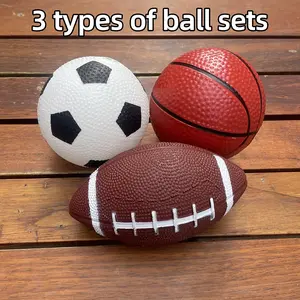 Toy Ball Set, Small Basketball, Football, Soccer Ball, Rugby, Indoor and Outdoor Play, Sports Leisure Game Toys