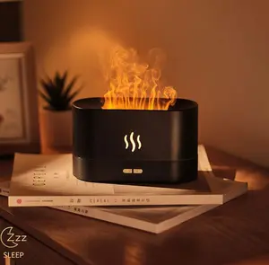 180ml Air diffusers Essential Oil Diffuser Lamp With Simulated Flame Light Effect