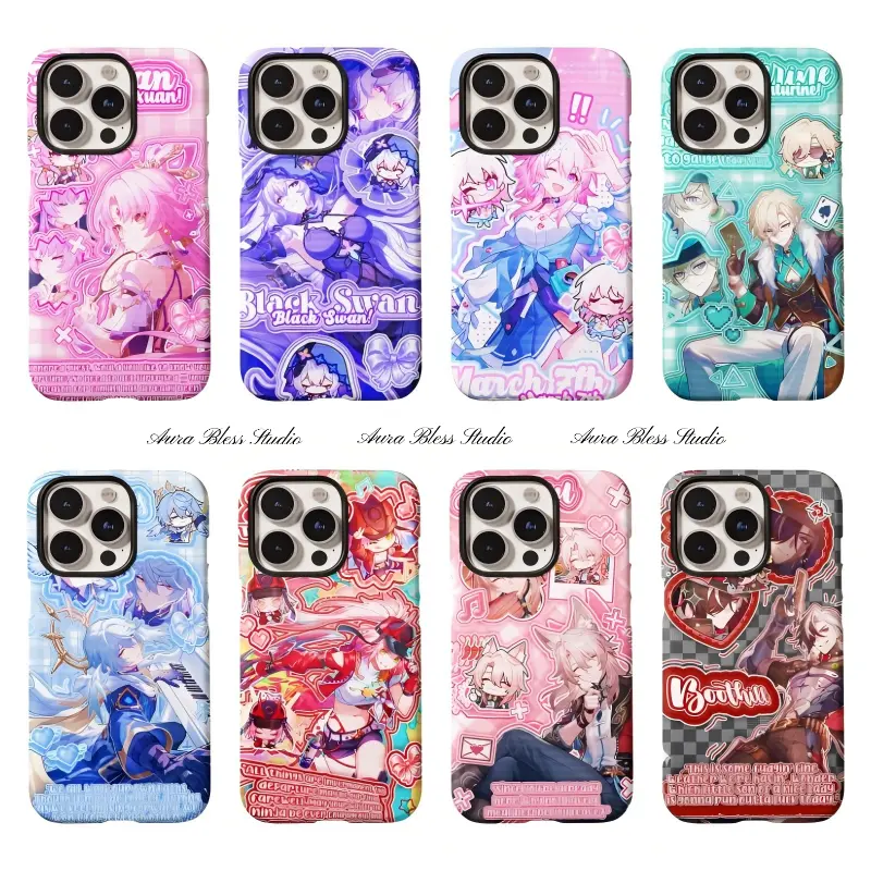 Fashion Hot Game Honkai Star Rail Phone Cases For iPhone 17 Promax Air 16 15 14 Pro Max Plus 13 12 11 Shockproof Protective 2-IN-1 Film Shells Cover Gifts For Birthday Valentine Christmas Thanksgiving Halloween