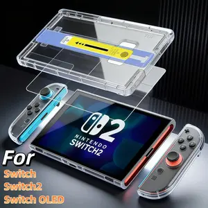 Switch 2 Oled Screen Protector Film, 9h Hardness Anti-Scratch Bubble-Free Alignment Tool Kit, Dustproof High Clarity Durability