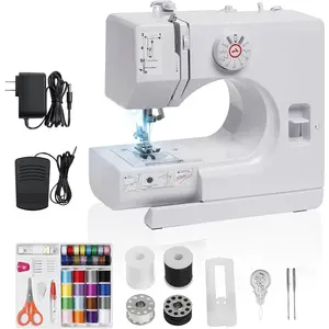 Mini Beginner Sewing Machines, in Light,12 Stitches, Foot Pedal, 2 - Speeds, 42 Pcs Sewing Kit, Reverse, Compact & Easy to Use for Adults, Kids, Home, Travel, DIY