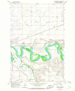 Antelope Butte Montana USGS Topographic Quadrangle Map, 1965, 1:24000